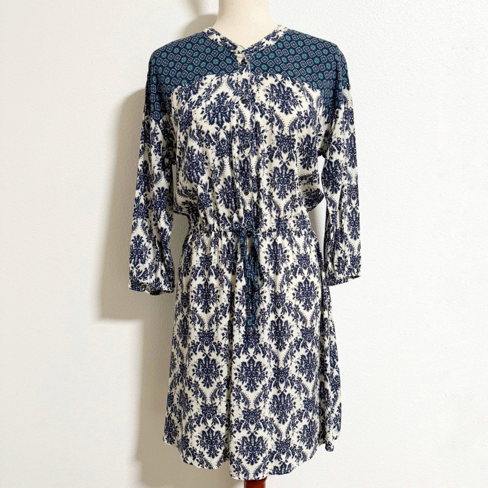 NEW Hem & Thread Damask Blouson Shirt Dress